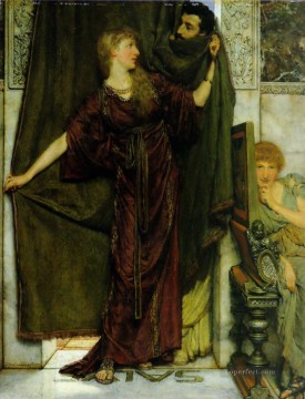 No en casa Romántico Sir Lawrence Alma Tadema Pinturas al óleo